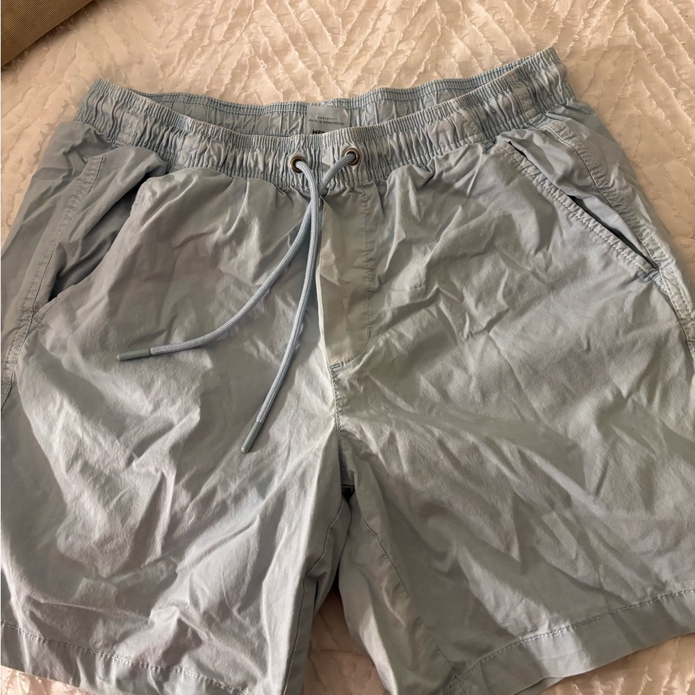 Super Soft Mens Light Blue Swim Trunk Shorts Medium